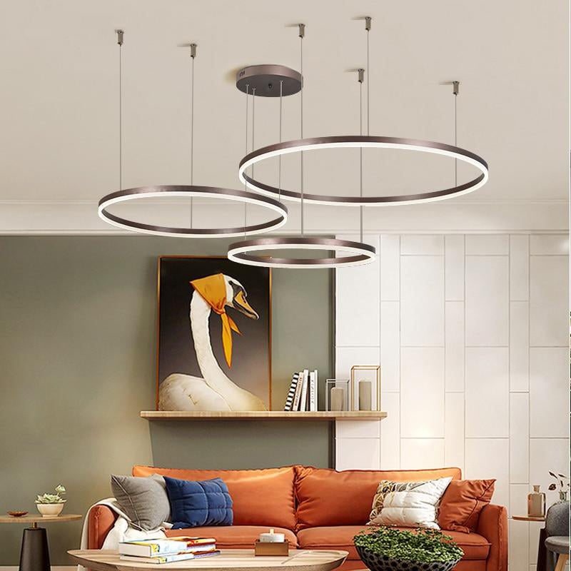Remi Suspension Anneau Moderne Métal Noir/Doré/Café Salon - image 2 | Maison Opale