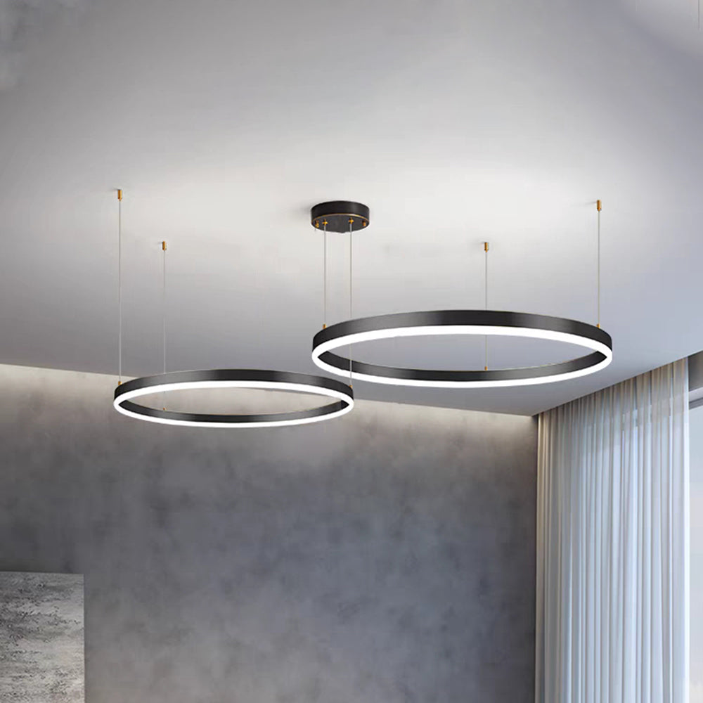 Remi Suspension Anneau Moderne Métal Noir/Doré/Café Salon - image 27 | Maison Opale