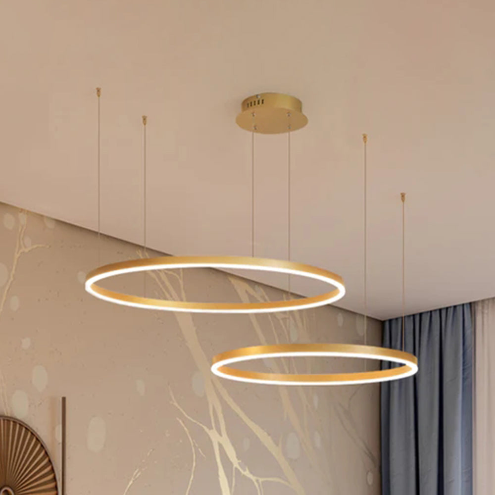 Remi Suspension Anneau Moderne Métal Noir/Doré/Café Salon - image 30 | Maison Opale