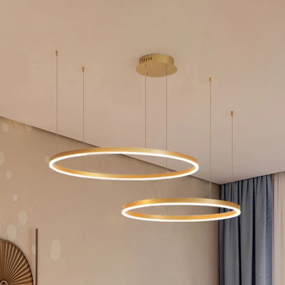 Remi Suspension Anneau Moderne Métal Noir/Doré/Café Salon - image 33 | Maison Opale