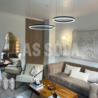 Remi Suspension Anneau Moderne Métal Noir/Doré/Café Salon - image 43 | Maison Opale