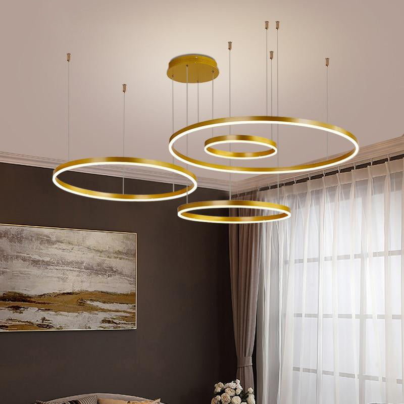 Remi Suspension Anneau Moderne Métal Noir/Doré/Café Salon - image 7 | Maison Opale