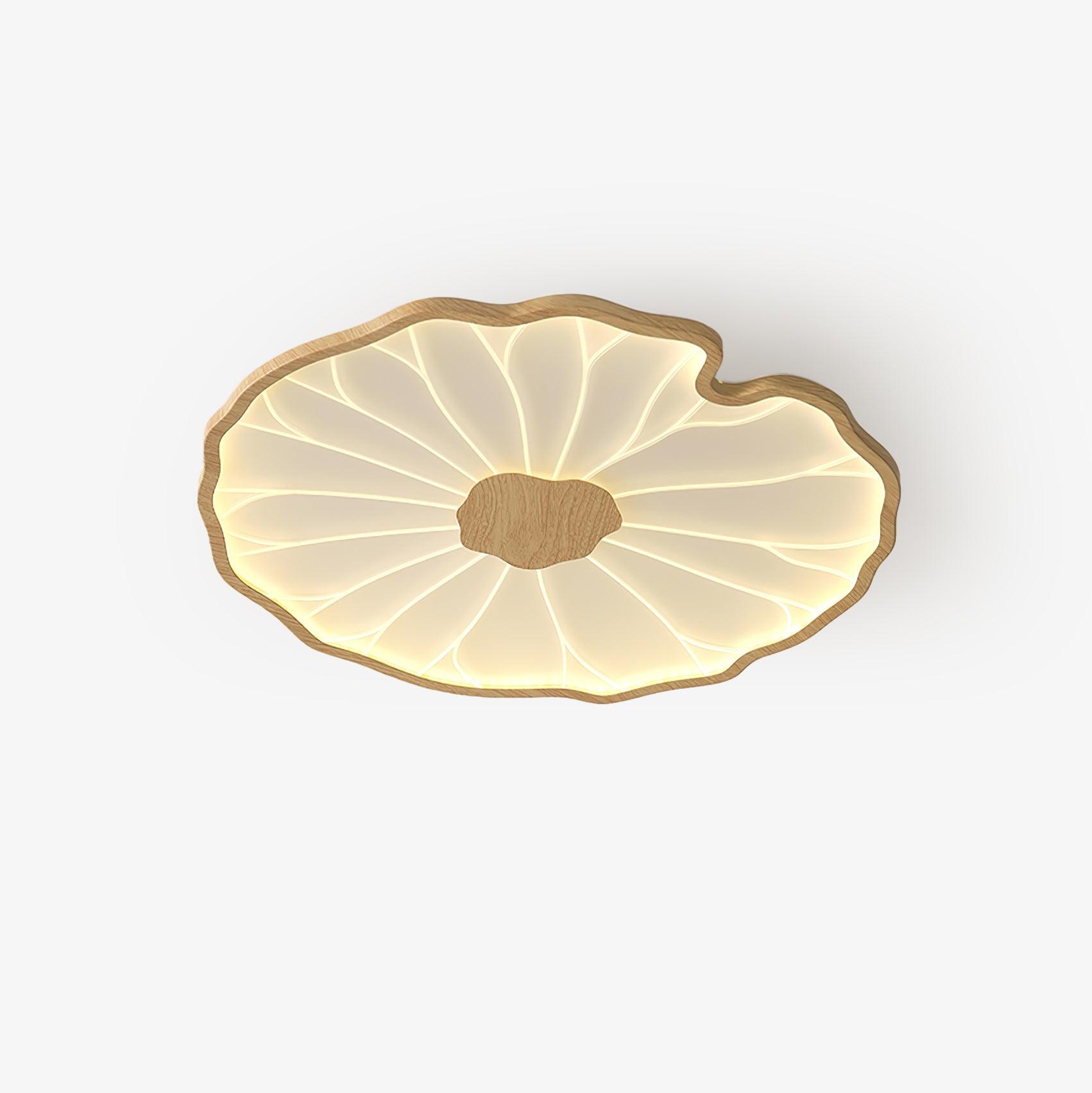 Solara Plafonnier Feuille de Lotus avec Finition Bois - image 1 | Maison Opale