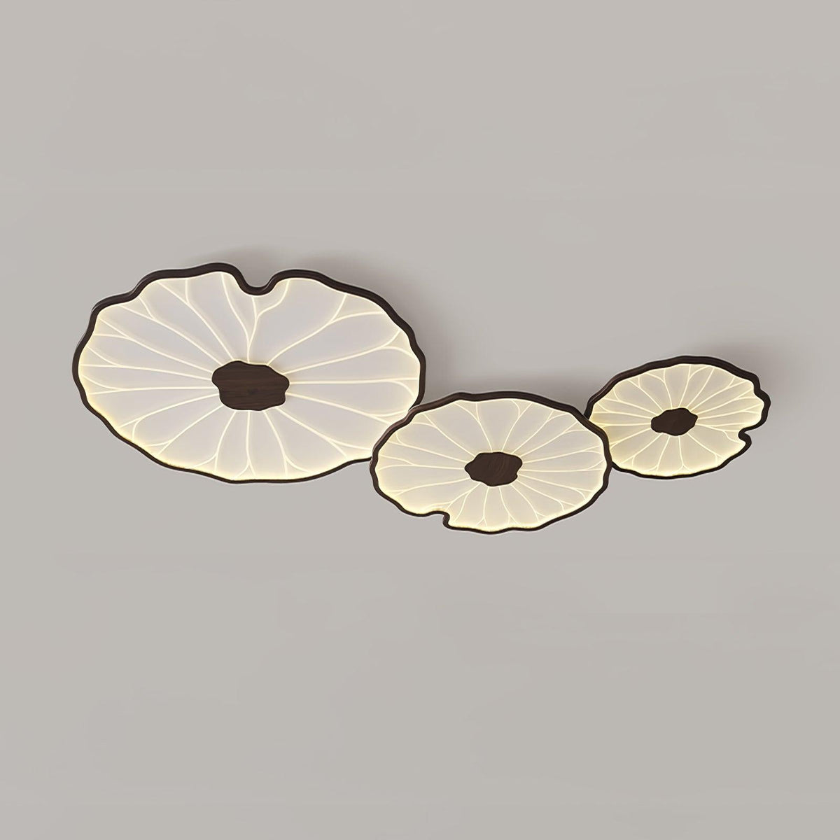 Solara Plafonnier Feuille de Lotus avec Finition Bois - image 3 | Maison Opale