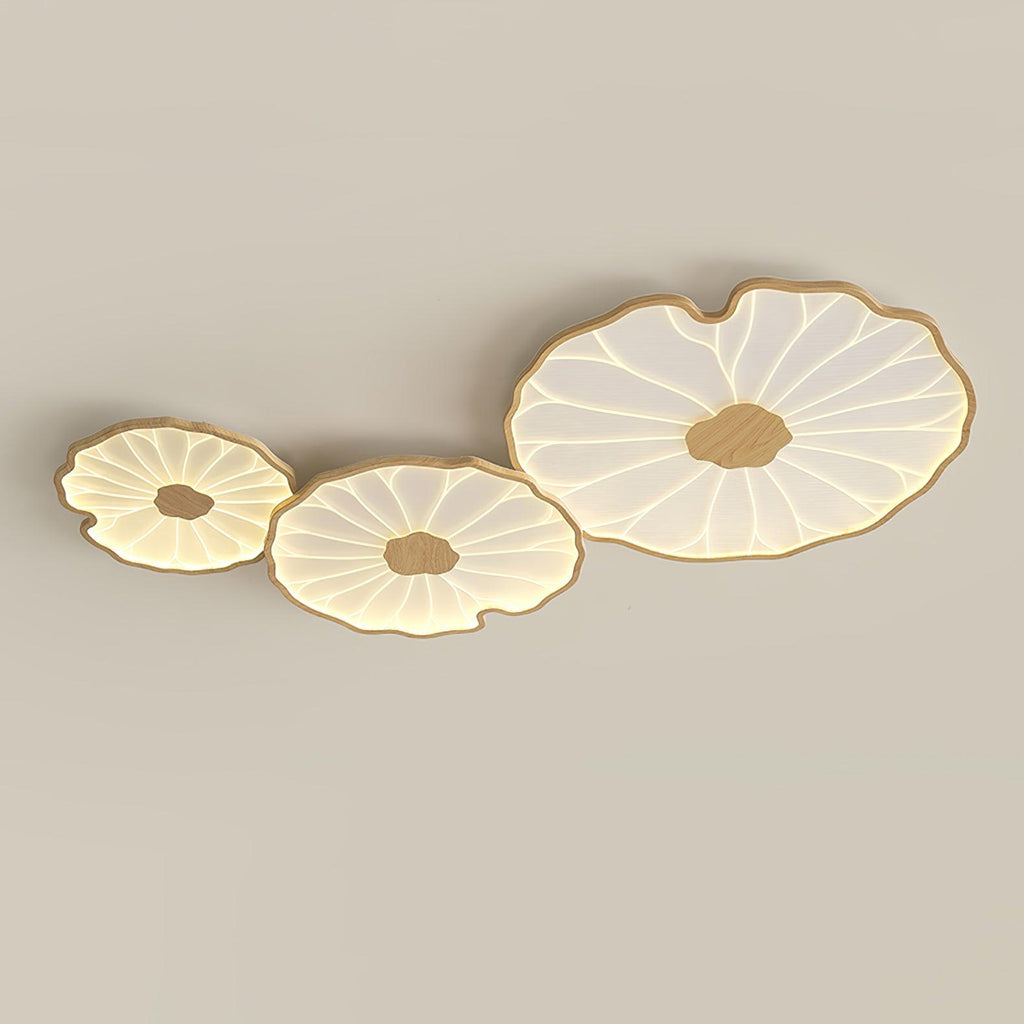 Solara Plafonnier Feuille de Lotus avec Finition Bois - image 31 | Maison Opale
