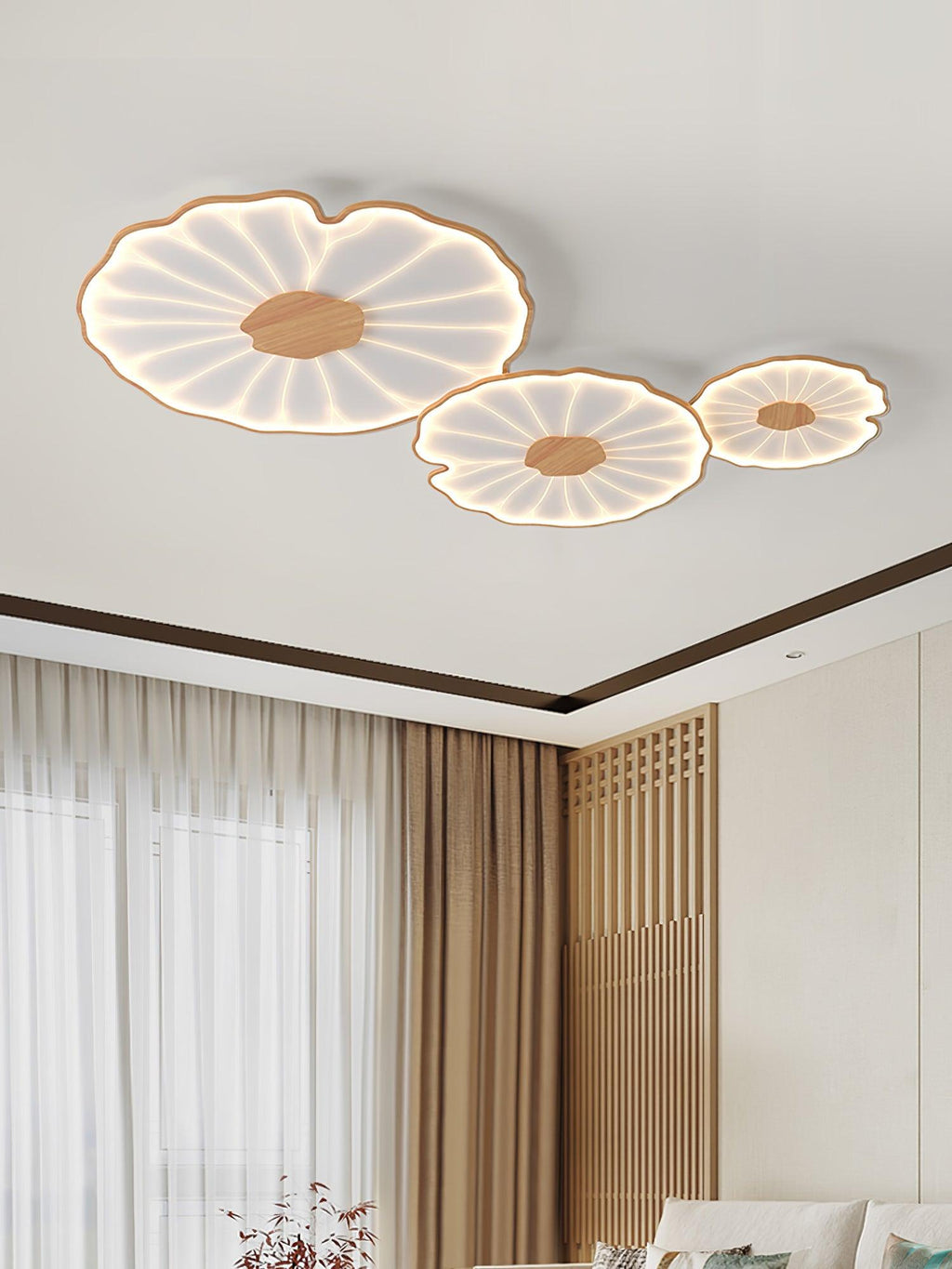 Solara Plafonnier Feuille de Lotus avec Finition Bois - image 35 | Maison Opale