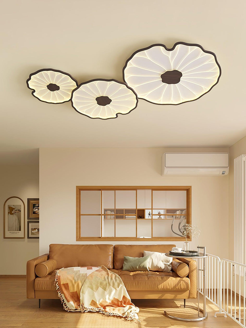Solara Plafonnier Feuille de Lotus avec Finition Bois - image 36 | Maison Opale
