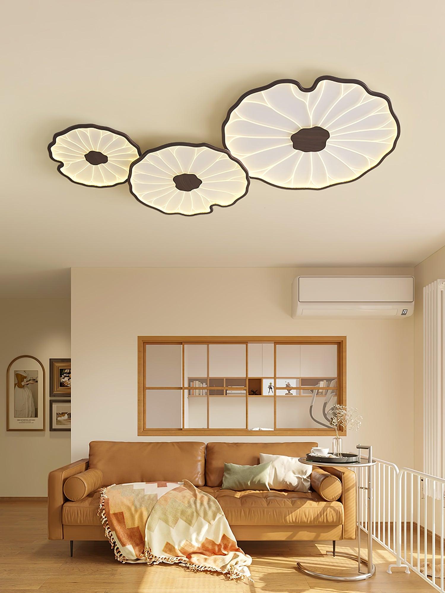 Solara Plafonnier Feuille de Lotus avec Finition Bois - image 36 | Maison Opale