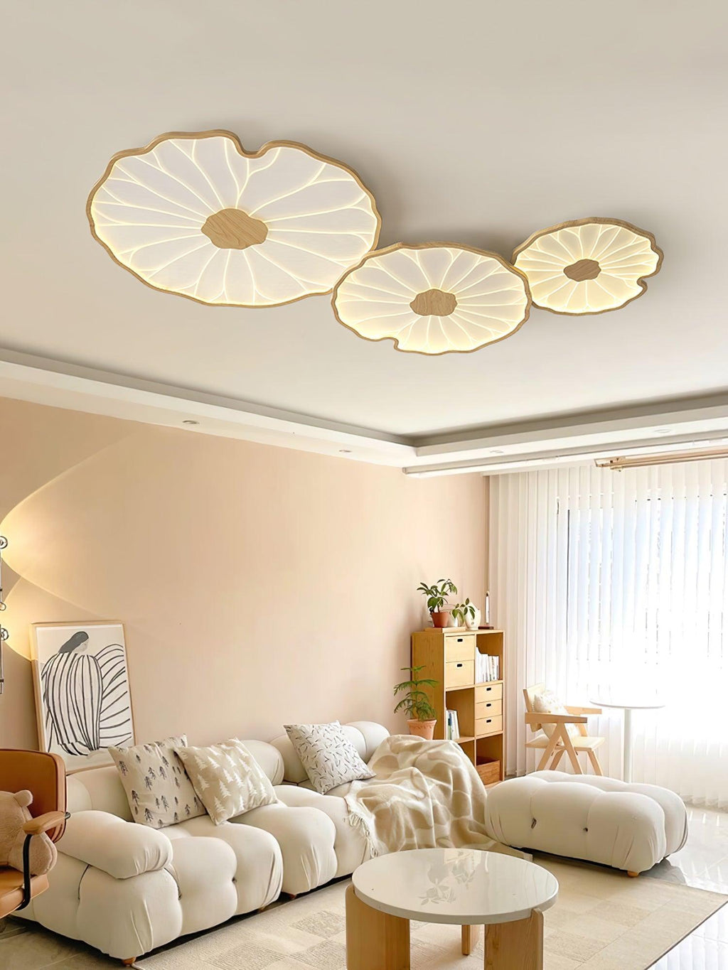 Solara Plafonnier Feuille de Lotus avec Finition Bois - image 37 | Maison Opale