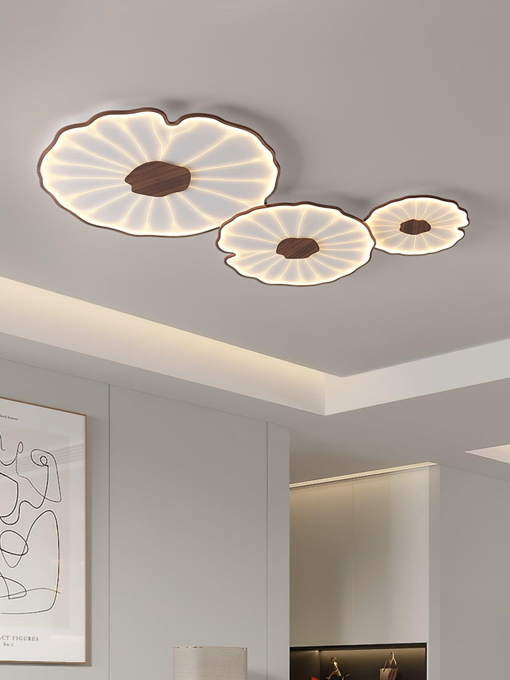 Solara Plafonnier Feuille de Lotus avec Finition Bois - image 38 | Maison Opale