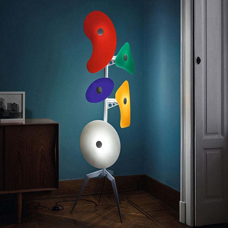 Valentina Lampadaire Design Géométrique Coloré, Métal/Résine, Salon - image 3 | Maison Opale