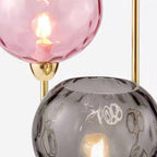 Valentina Lampadaire Boule Moderne, Métal/Verre Mat, Rouge-Gris/Orange-Bleu, Salon - image 9 | Maison Opale