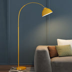 Valentina Lampadaire Dôme Moderne Métal Bordeaux Jaune Salon - image 2 | Maison Opale