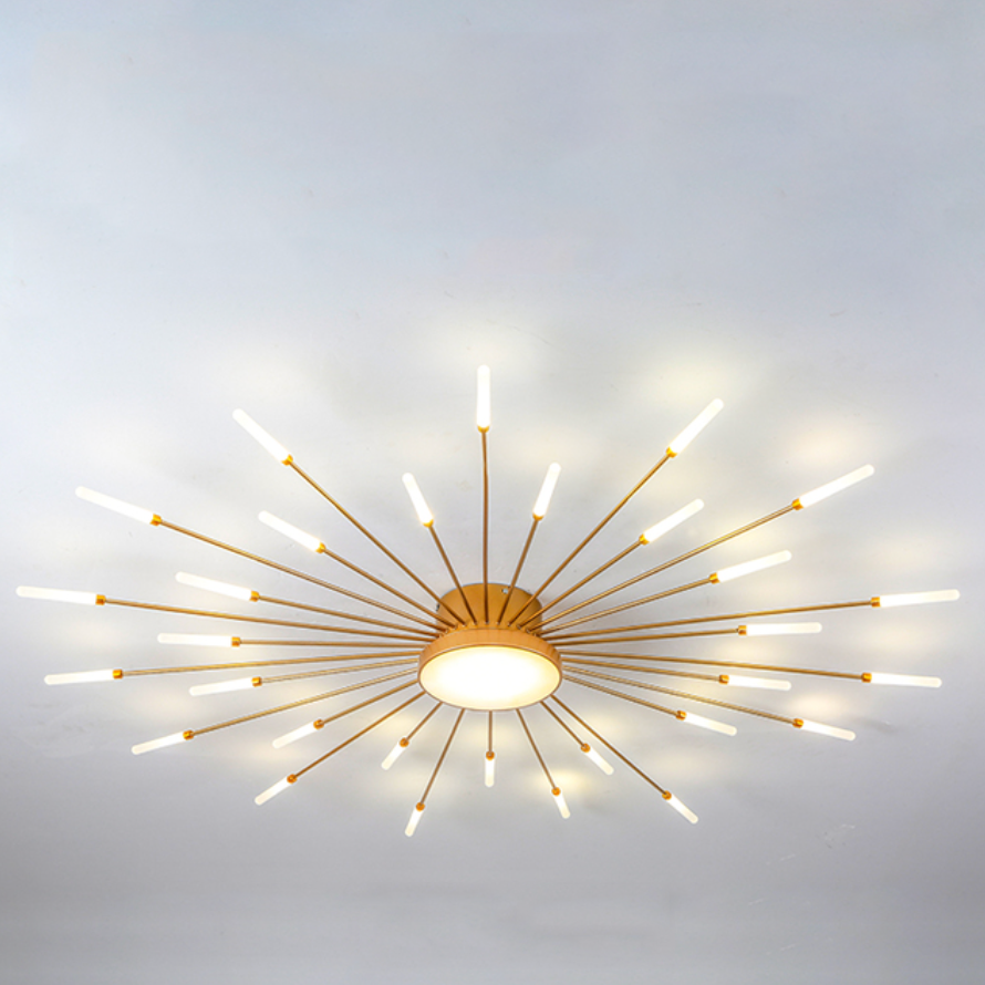 Wesley Plafonnier Feu d'Artifice Linéaire Moderne Noir/Doré - image 17 | Maison Opale