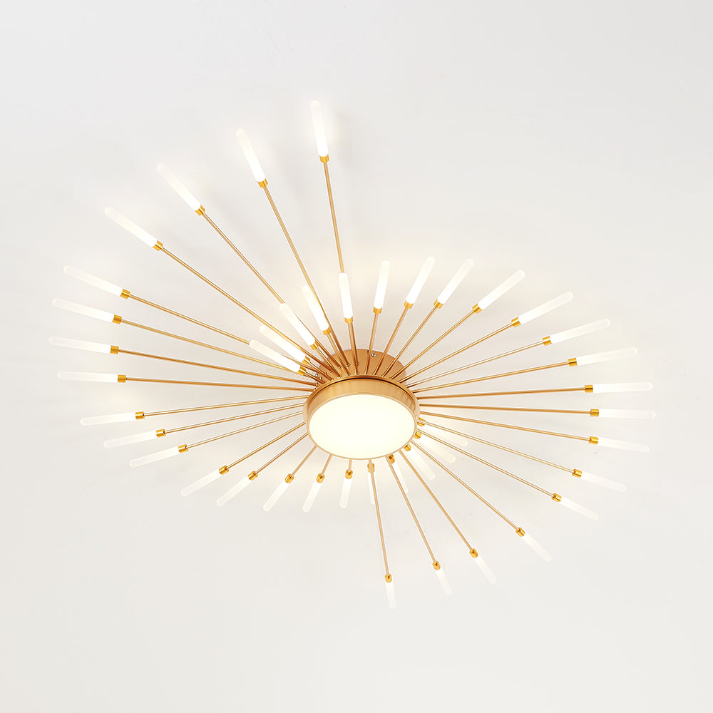 Wesley Plafonnier Feu d'Artifice Linéaire Moderne Noir/Doré - image 25 | Maison Opale