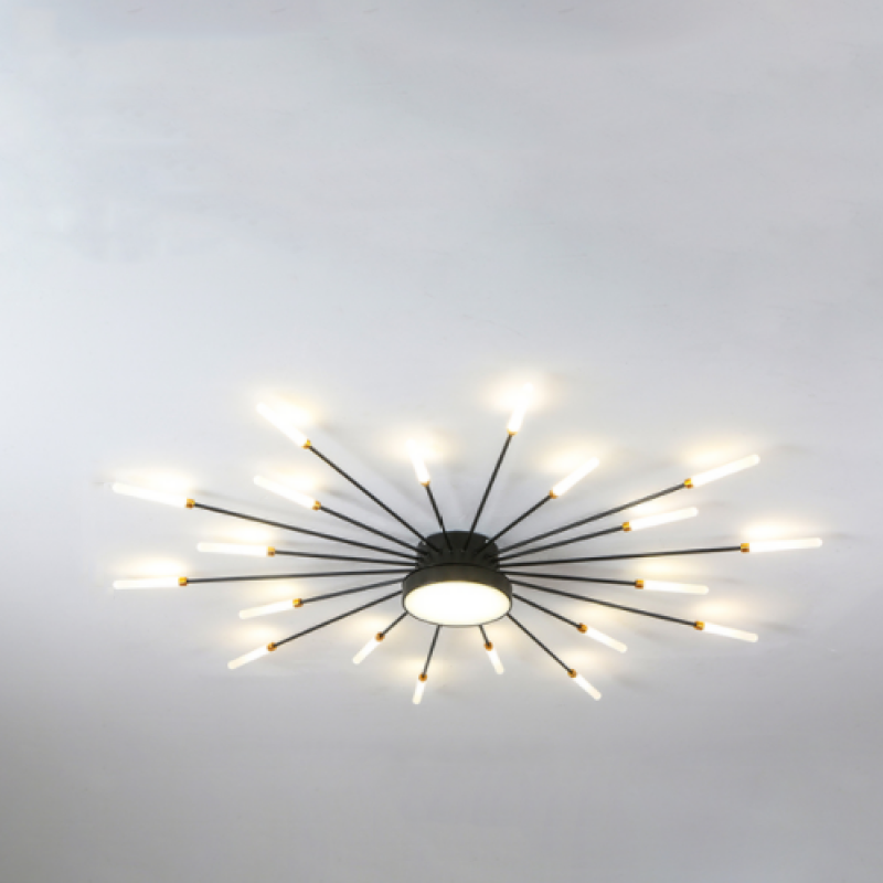 Wesley Plafonnier Feu d'Artifice Linéaire Moderne Noir/Doré - image 28 | Maison Opale