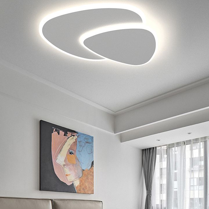 Zeno Plafonnier Triangle Moderne Blanc Salon - image 7 | Maison Opale
