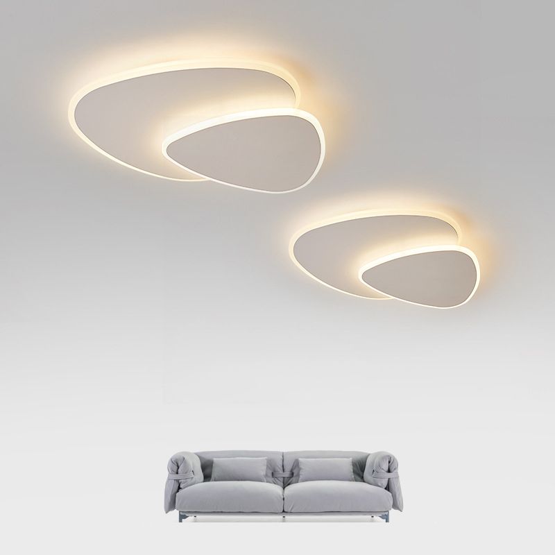 Zeno Plafonnier Triangle Moderne Blanc Salon - image 9 | Maison Opale