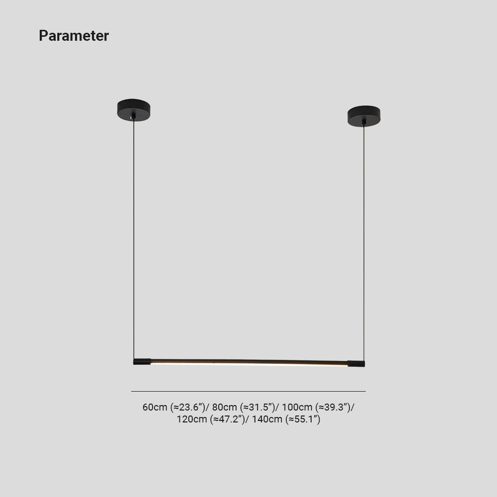 Zynar Suspension Linéaire Minimaliste Noir Chambre - image 4 | Maison Opale